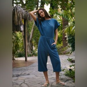 Free People Frankie One-Piece Jumpsuit Deep Blue Sea Size XS